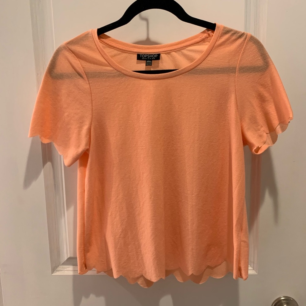 Topshop scallop T-shirt